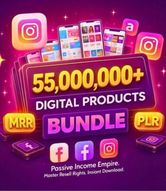 55 Million+ PLR MRR Digital Products Mega Bundle | Resellable eBooks, Courses & Templates | Digital Download