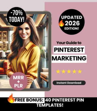 Pinterest Marketing Beginners Guide with Master Resell Rights and Private Label Rights, Pinterest Guide PLR, DFY Pinterest Ebook to Resell