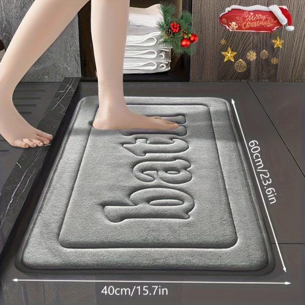 Luxury Memory Foam Bath Mat | Ultra Soft, Thick 25D, Non-Slip, Machine Washable, Quick-Dry Polyester Bathroom Rug