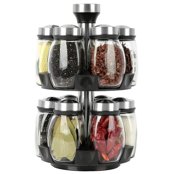 6pcs/12pcs Glass Jar Set, Kitchen Organizers And Storage, Pantry Organizers And Storage, Kitchen Organization, Spice Rack, Spices Jar Set