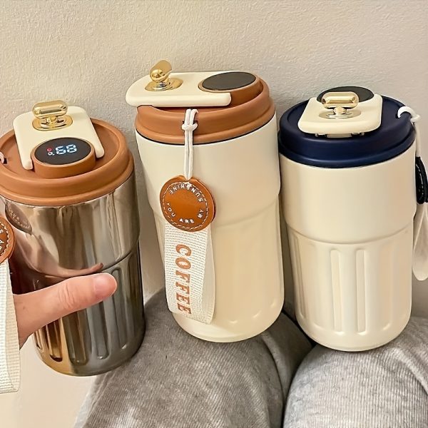 Vintage Coffee Cup | Portable Insulated Travel Mug, 316 Stainless Steel Leakproof Lid, Keeps Drinks Hot or Cold, for Office and Outdoors
